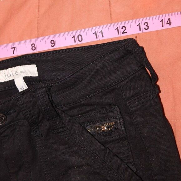 Joie Black  Zipper Front Skinny Denim Jeans Women's Size 25 - Picture 12 of 15